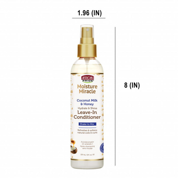 African Pride Moisture Miracle Coconut Milk & Honey Leave-In Conditioner 8oz