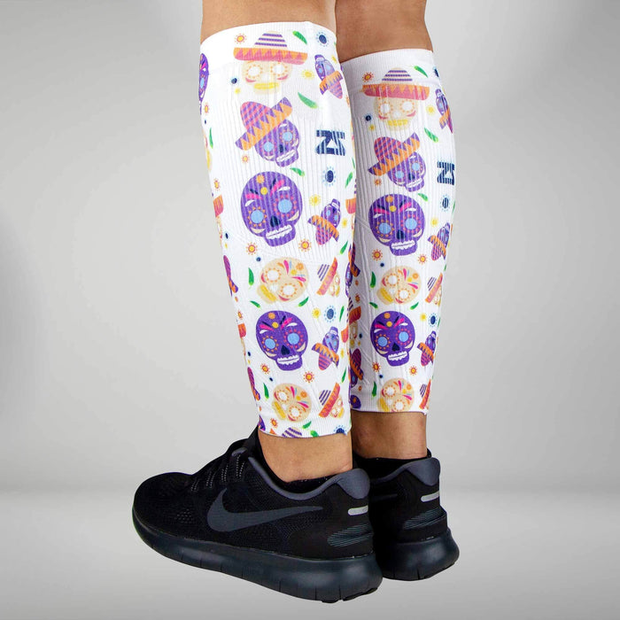 Day Of The Dead Doodle Compression Leg SleevesLeg Sleeves - Zensah