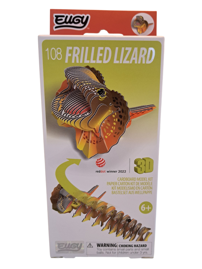 Eugy 3D Cardboard Model Kits - Frilled Lizard
