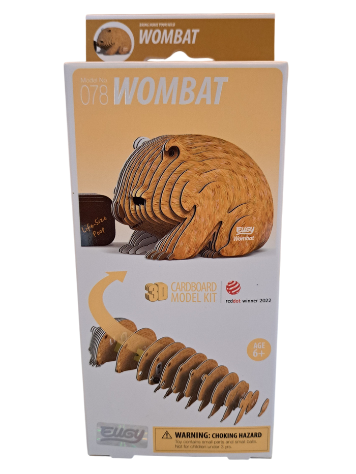 Eugy 3D Cardboard Model Kits - Wombat