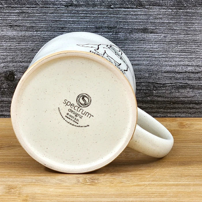 French Bulldog Coffee Tea Cup Dapper Dog Mug Blue Sky Ceramic Embossed 17 oz