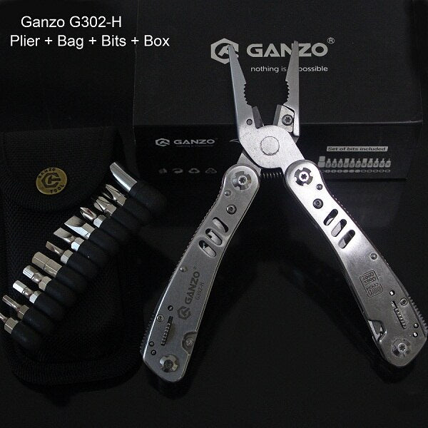 Ganzo Knife G302B Multi Tool Plier EDC Tools Multitools Fishing Pliers 26 in 1 Multifunction folding knives Camping