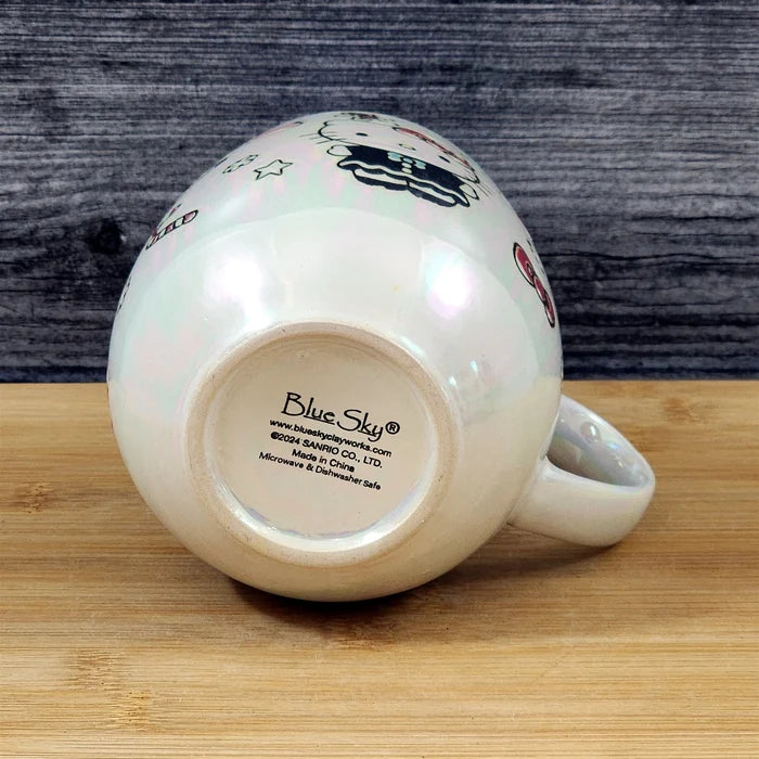 Hello Kitty Mug Pink Christmas Holiday Coffee Tea Cup Ceramic Blue Sky 21oz