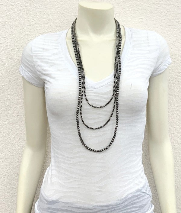 Navajo Pearl Triple Strand Necklace