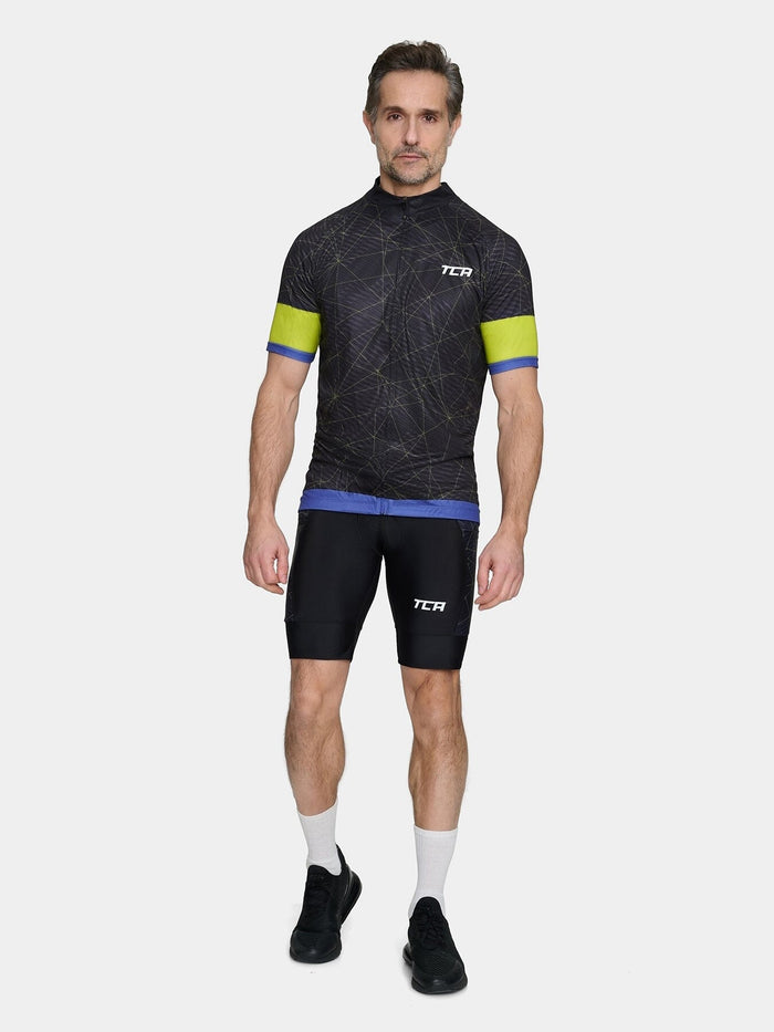 Padded Cycling Bib Shorts For Men With Side Pockets, Bib Straps and Anti-slip Leg Grippers