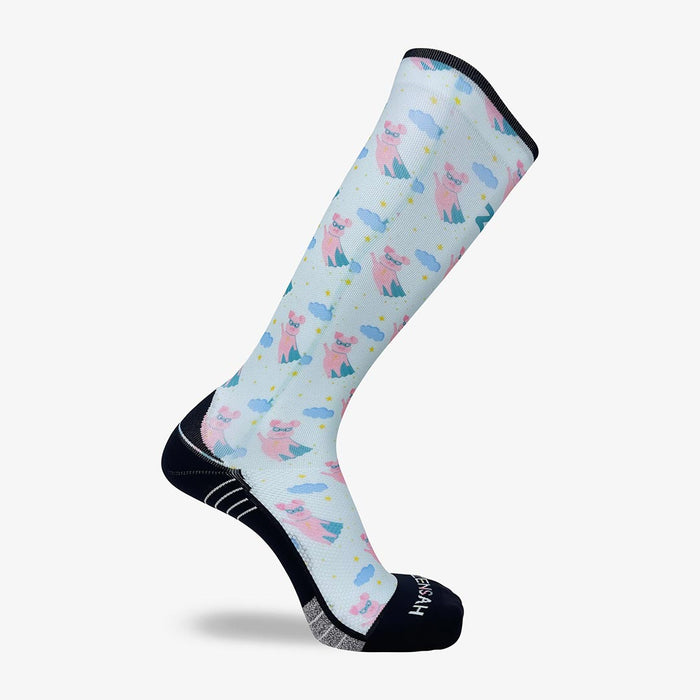 Superhero Pigs Compression Socks (Knee-High)Socks - Zensah