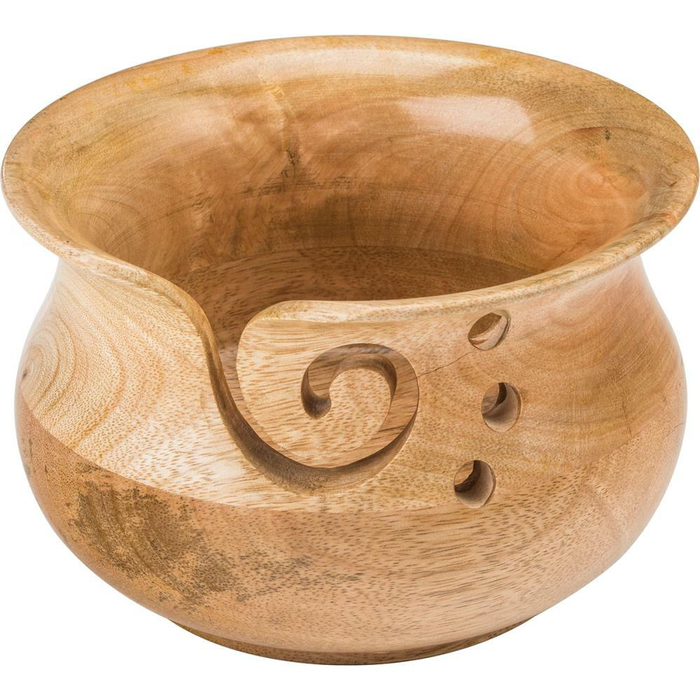 Susan Bates - Finished Mangowood Yarn Bowl
