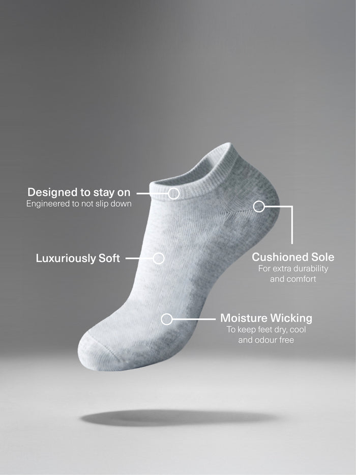 Women's Bamboo No Show Sneaker Sock 3 Pack