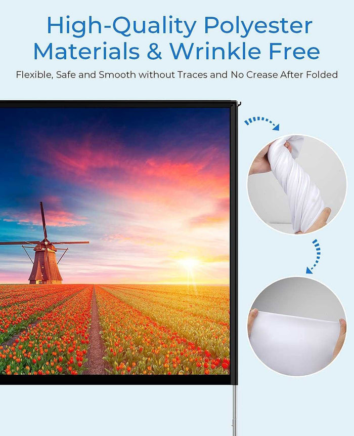 100 inch projection screen with portable stand