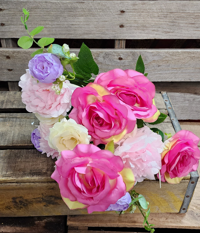 22" Pink Lavender Cream Peony Rose Bush x14