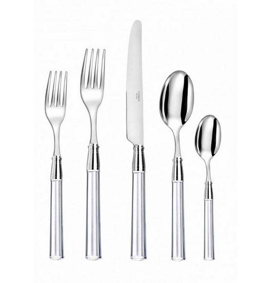 5 Piece Place Setting, Doric Clear Custom