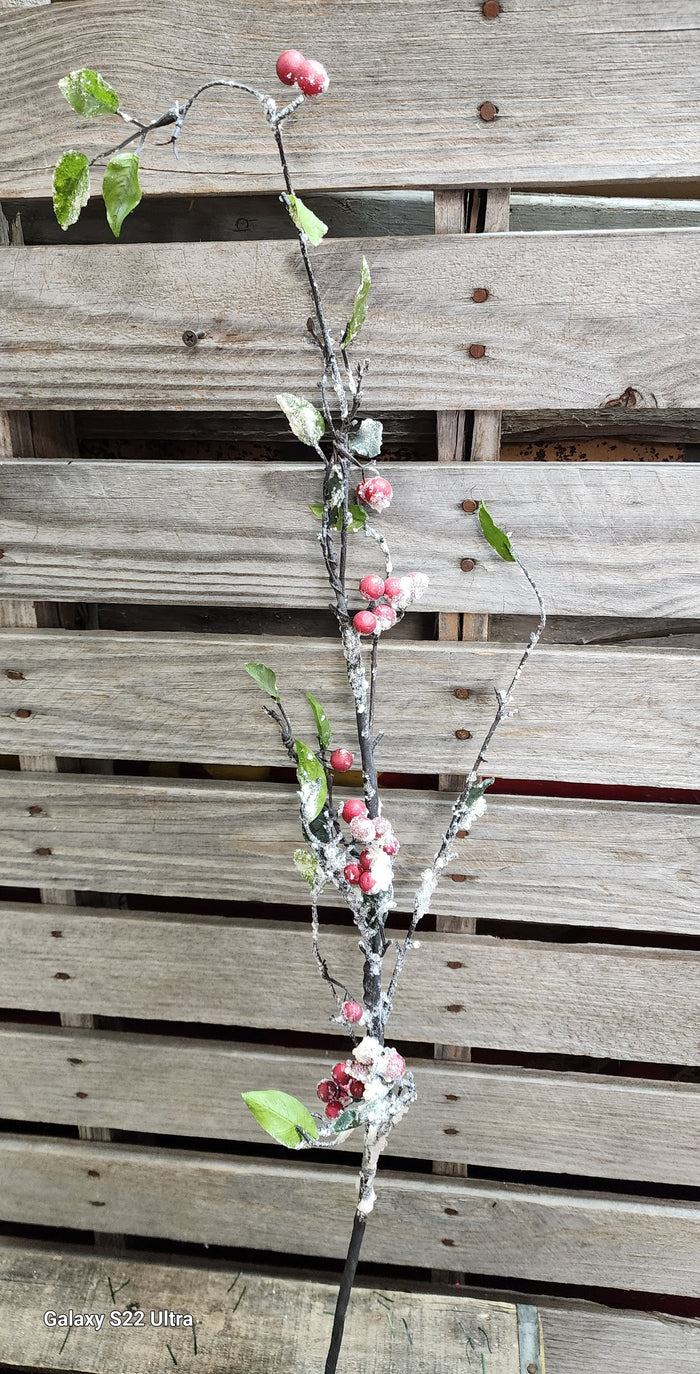 50" Flocked Branch with Berries
