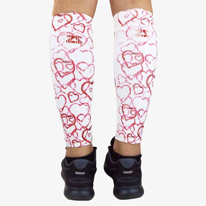 Abstract Hearts Compression Leg SleevesLeg Sleeves - Zensah