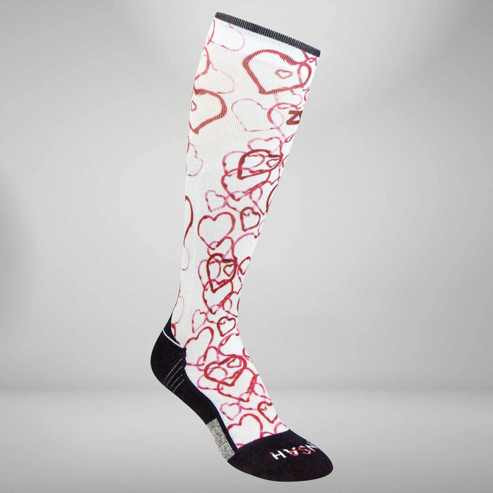 Abstract Hearts Compression Socks (Knee-High)Socks - Zensah