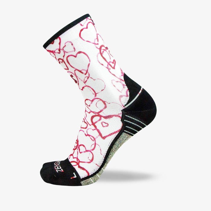 Abstract Hearts Socks (Mini Crew)Socks - Zensah