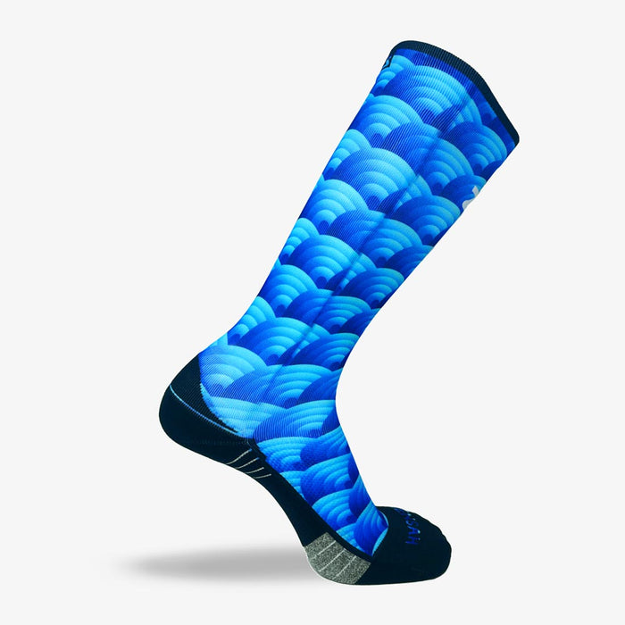 Abstract Wavebows Compression Socks (Knee-High)Socks - Zensah