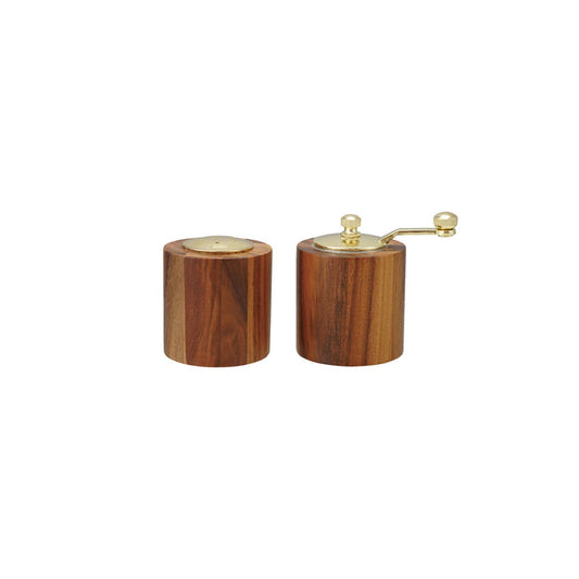 Acacia Wood Salt Shaker & Pepper Mill Set