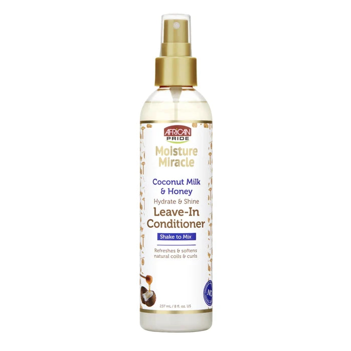African Pride Moisture Miracle Coconut Milk & Honey Leave-In Conditioner 8oz