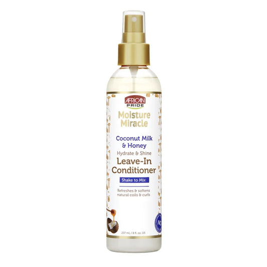 African Pride Moisture Miracle Coconut Milk & Honey Leave-In Conditioner 8oz