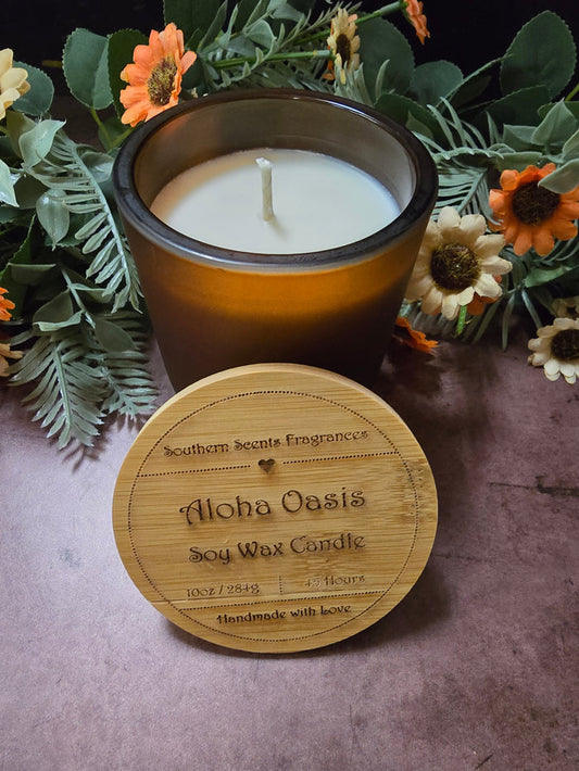 Aloha Oasis - Soy Wax Candle - Hand Poured - 10oz