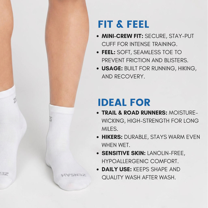 Alpaca Wool Mini-Crew Running Socks