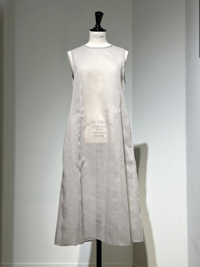 AMOMENTO SHEER LONG DRESS