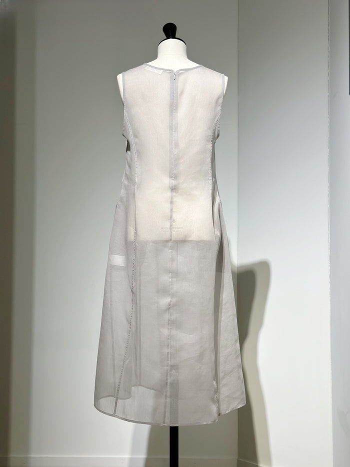AMOMENTO SHEER LONG DRESS