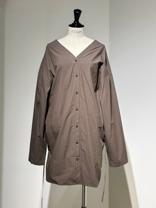 AMOMENTO STRIPE SHIRTS DRESS