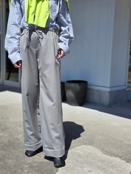 AMOMENTO WOOL BANDING PANTS