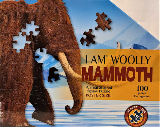 Animal-Shaped 100pc Jigsaw Puzzle - I am Woolly Mammoth