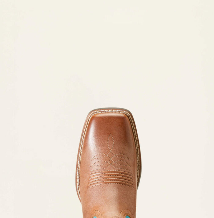 (ARIAT) WOMENS ROUND UP WIDE SQUARE TOE