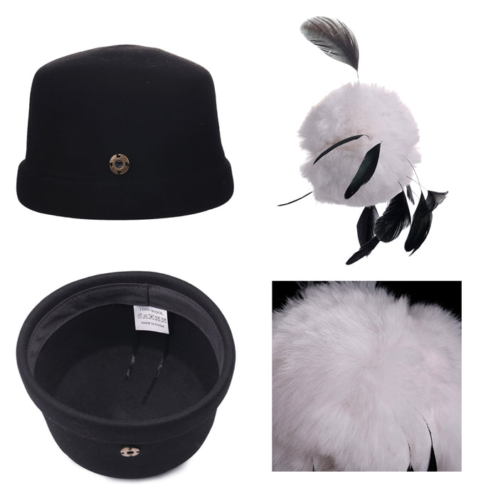 Audrey Hepburn Inspired Feather Hat - Utopiat