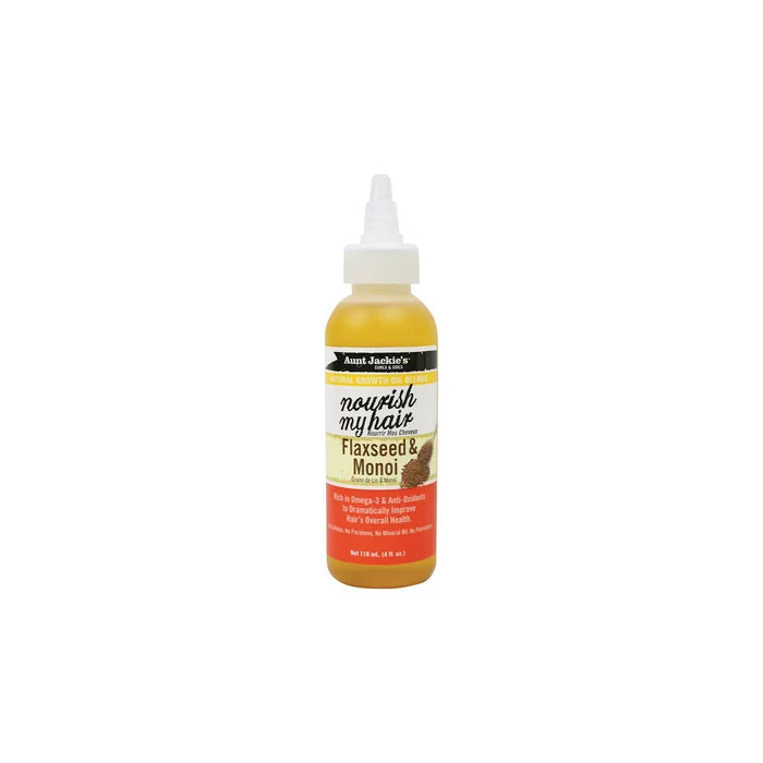 Aunt Jackie's Natural Growth Oil Blends Nourish My Hair Flaxseed & Monoi 4oz