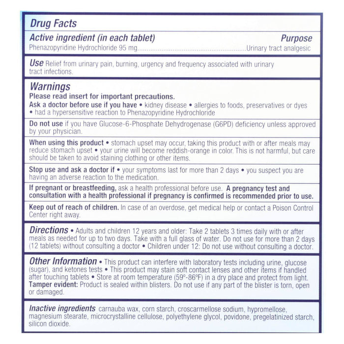 AZO Standard – Urinary Pain Relief Tablets (30 Count)