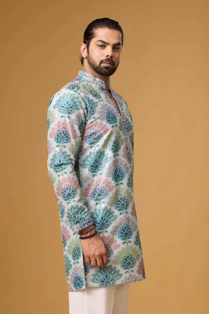 Buy Jacquard Kurta Set for Men Online India | Mahavir NX