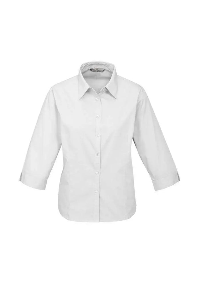 Biz Collection Corporate Wear White / 6 Biz Collection Women’s Base 3/4 Sleeve Shirt S10521