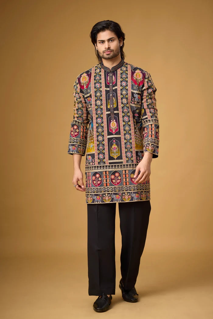 Party Wear Kurta for Men – Dense Heritage Tapestry Embroidery | Mahavir NX