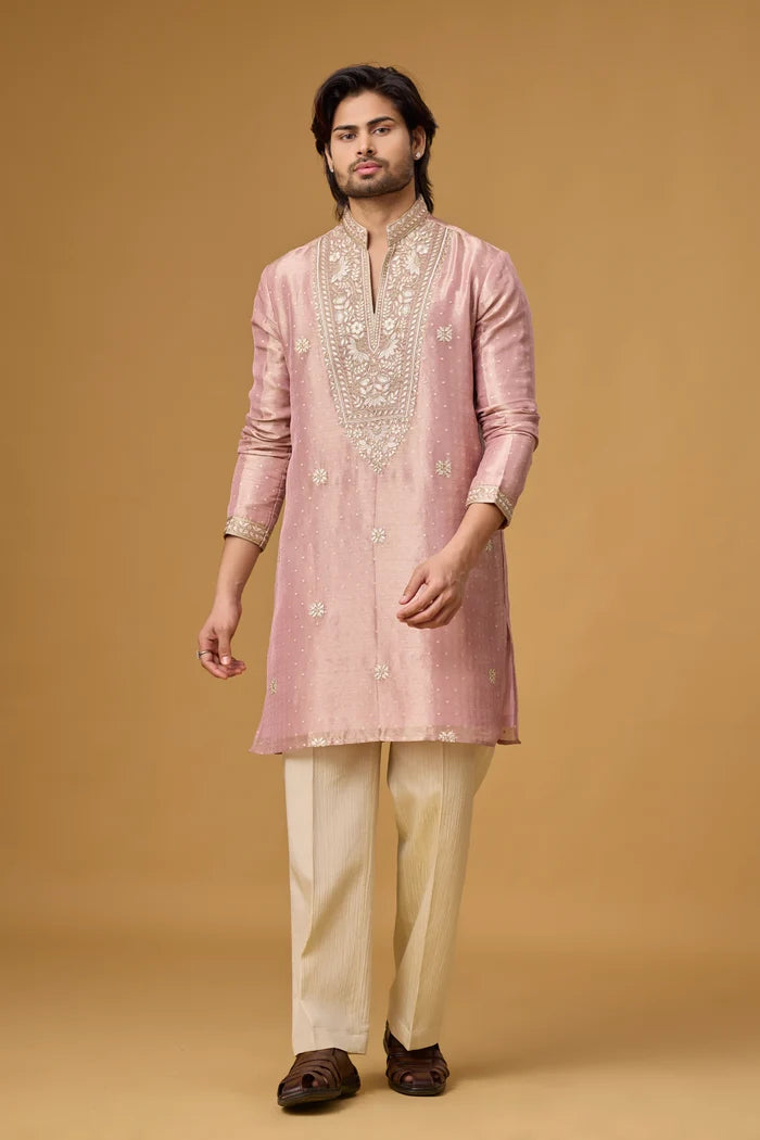 Kurta Set for Men Under 10000 – Blush Floral Ethnic Wear | Mahavir NX