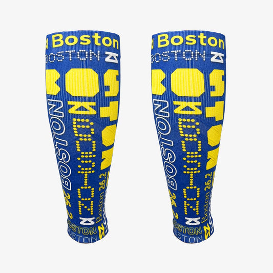 Boston Blue and Yellow Compression Leg SleevesLeg Sleeves - Zensah
