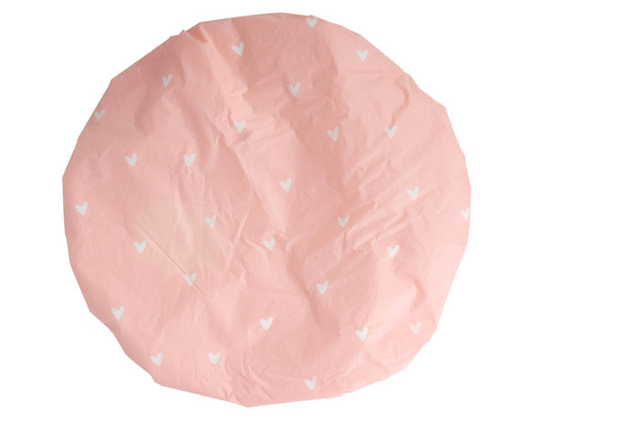 Brushworks Reversible Shower Cap - Heart Pattern