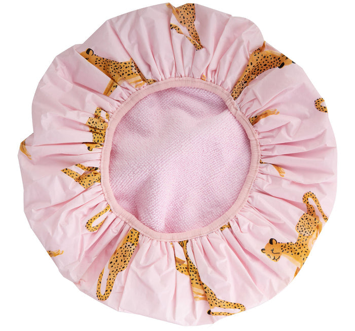 Brushworks Reversible Shower Cap - Leopard Pattern