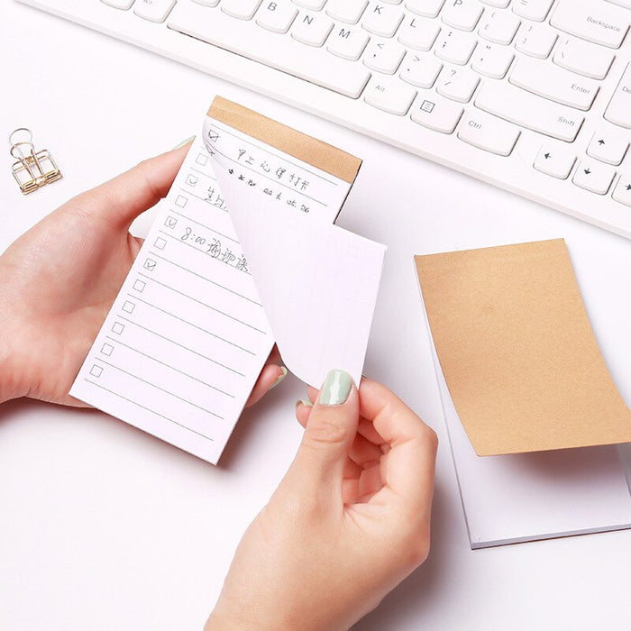 Pocket Kraft Paper Memo Pad Notepad Stationery Scrapbooking Memo Notes To Do List Tear Checklist Note Pad