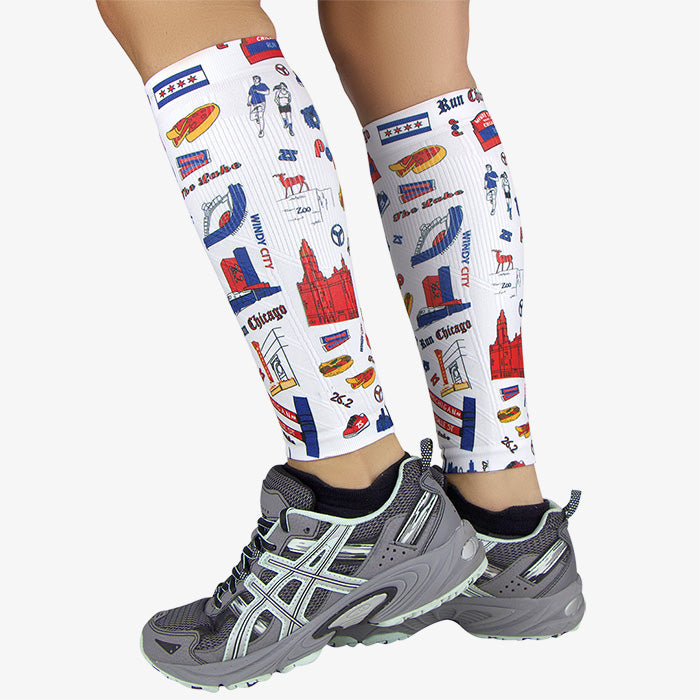 Chicago Doodle Compression Leg SleevesLeg Sleeves - Zensah