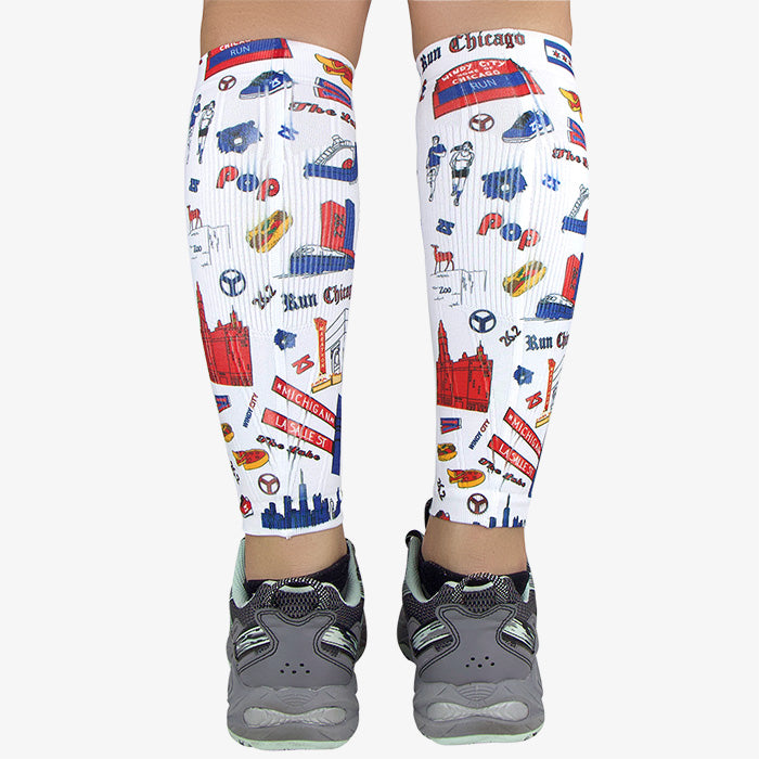 Chicago Doodle Compression Leg SleevesLeg Sleeves - Zensah