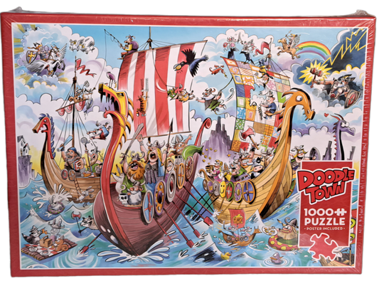 Cobble Hill - Doodle Town - Viking Voyage - 1000pc Puzzle