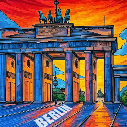Colorful Berlin Compression Leg Sleeves