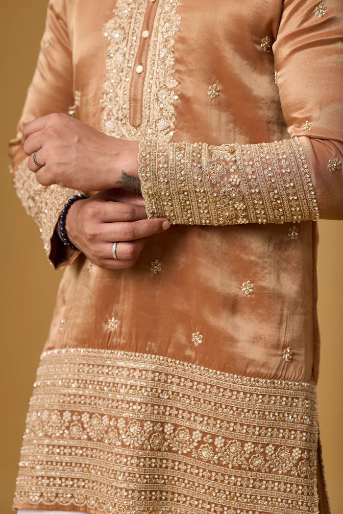 Copper Royale Kurta Set for Men – Full Length View | Mahavir NX