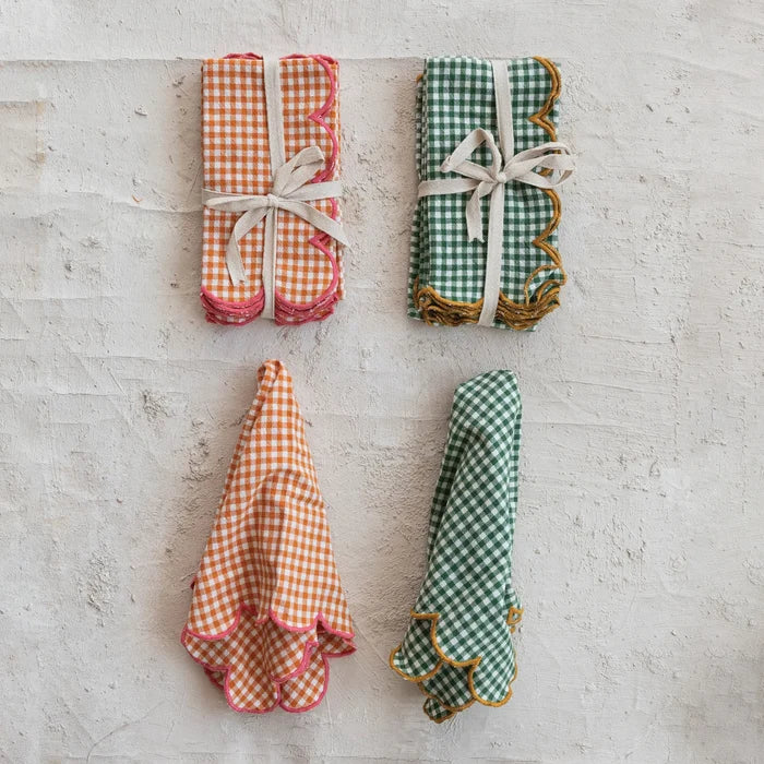 Cotton Scalloped Napkins