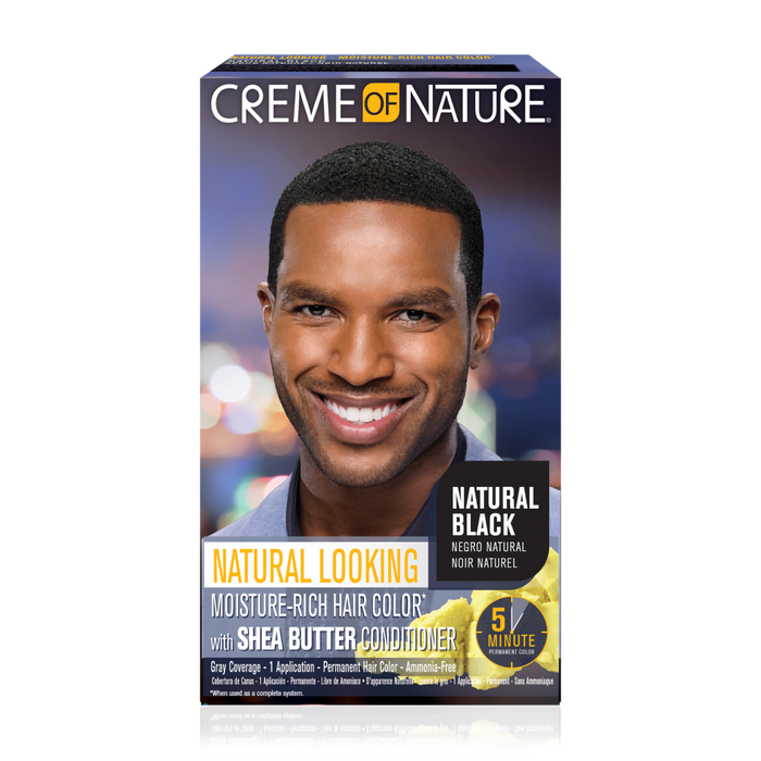 Creme of Nature Men Natural Looking Moisture-Rich Liquid Hair Color With Shea Butter Conditioner