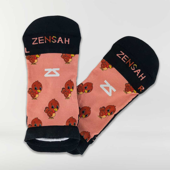 Cute Turkeys Running Socks (No Show)Socks - Zensah